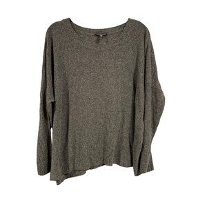 Eileen Fisher Taupe Speckled Silk Sweater Size XL